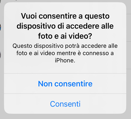 Collega l'iPhone al computer